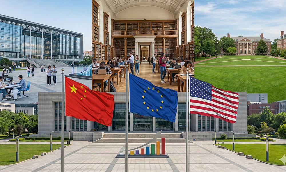 Quality of education and university ranking in China vs. Europe and America